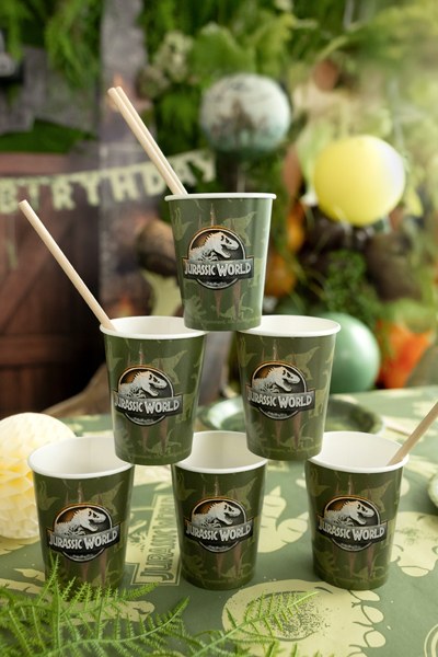 Jurassic World pappersmuggar på dinosauriekalas
