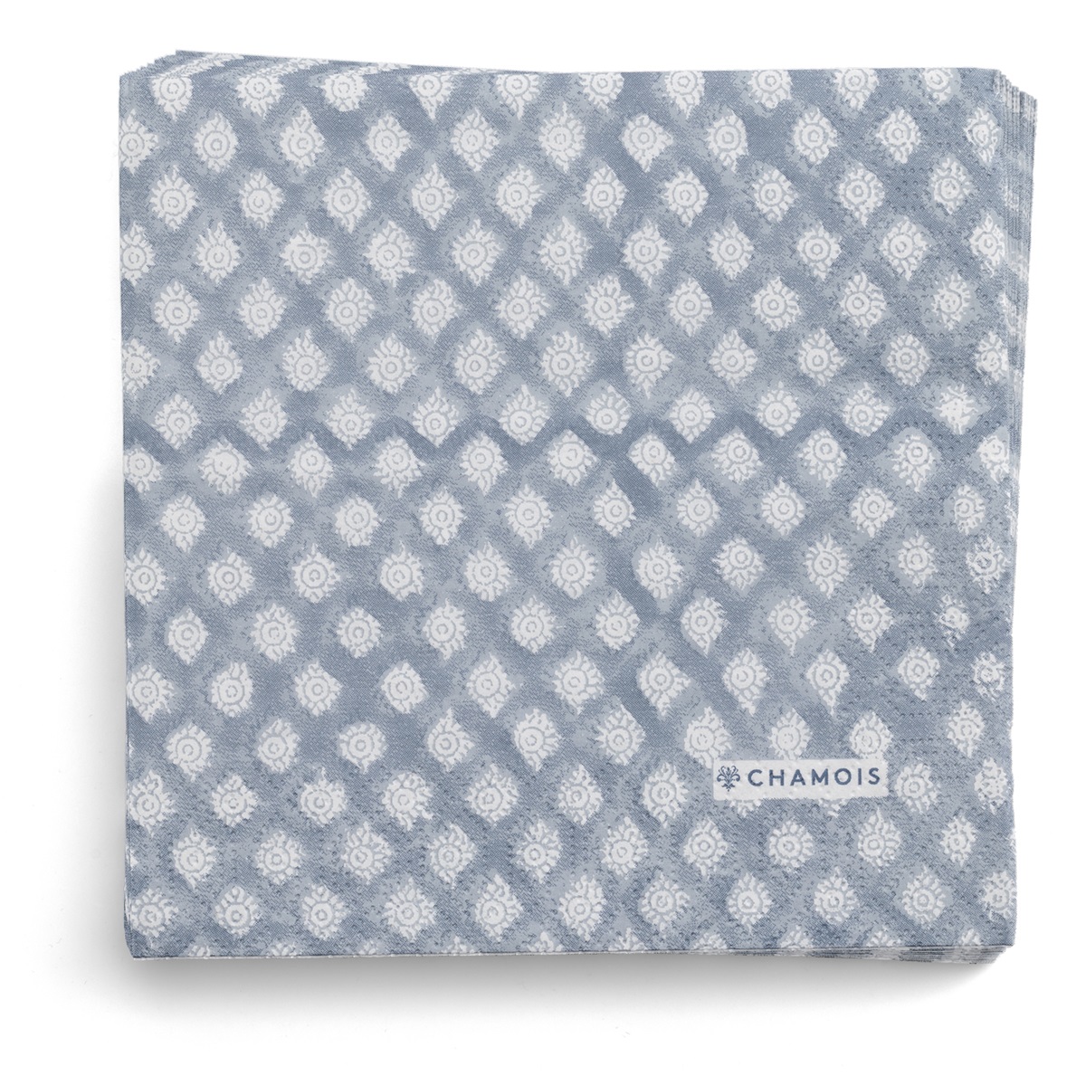Chamois Pappersservetter Medallion Cashmere Blue - 33x33cm