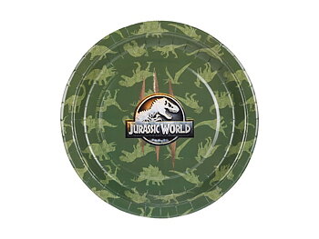Jurassic World papptallrikar 23 cm 6-pack med dinosauriemotiv