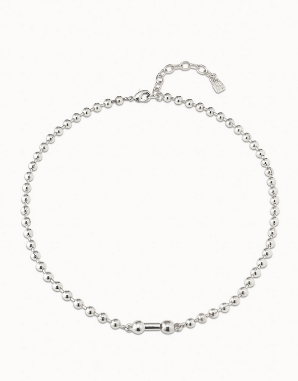 Kort Halsband Kulkedja Berlock – Silver - 5