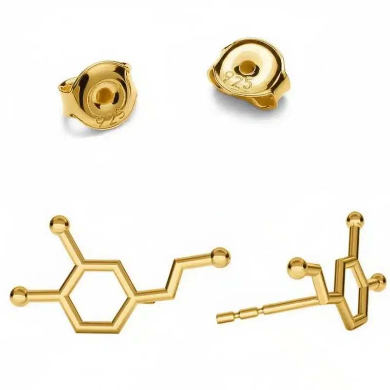 Dopamine Earring, Gold-Plated Sterling Silver - 3