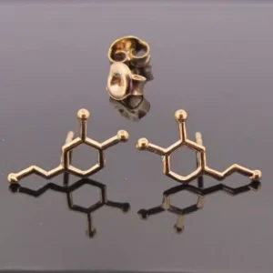 Dopamine Earring, Gold-Plated Sterling Silver