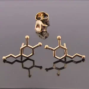 Dopamine Earring, Gold-Plated Sterling Silver