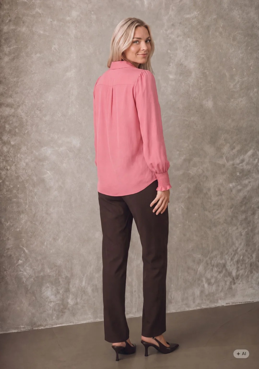 Konnie Flounce Shirt - Warm Pink - Isay