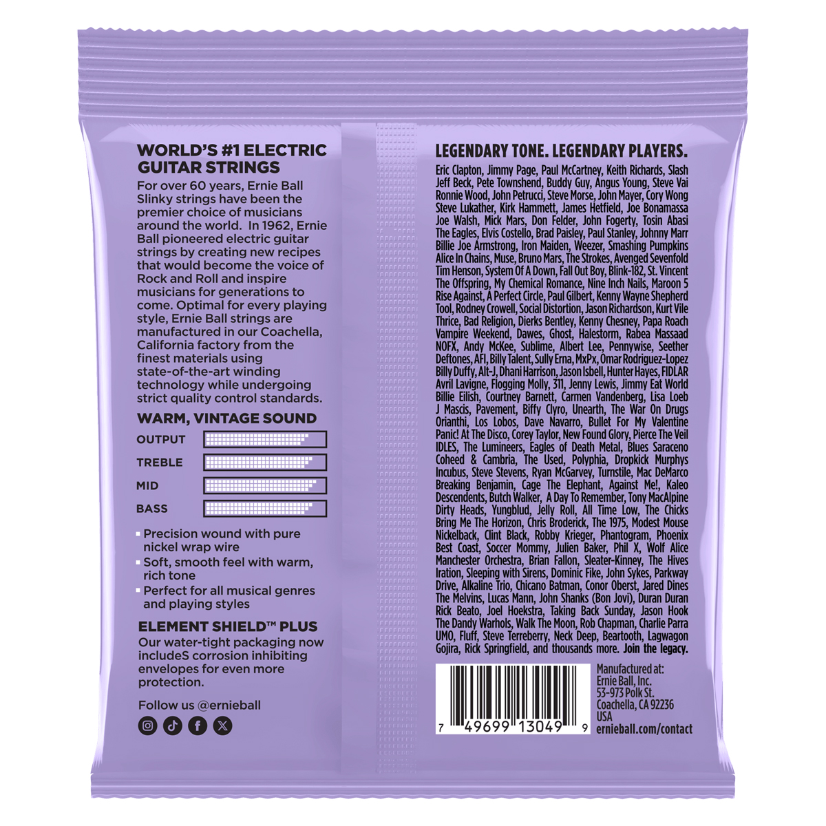 Ernie Ball 2257 Pure Nickel Elguitarstrenge 010-048 - 2