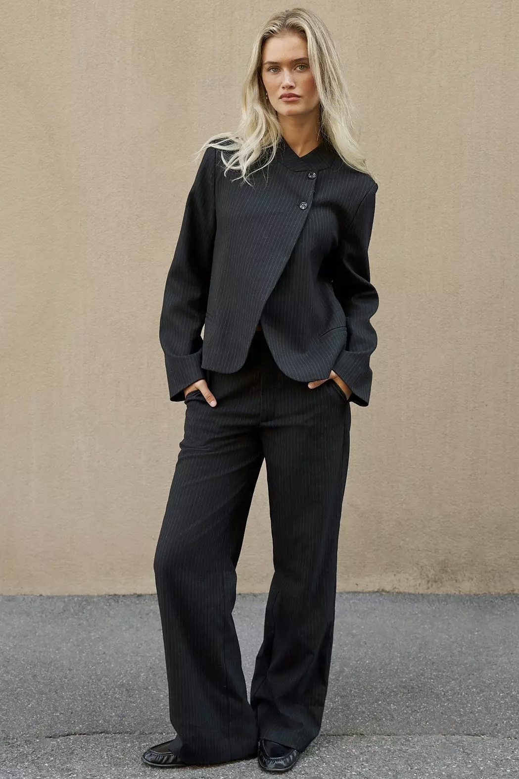 Neo Noir - Nathalie Slim Pinstripe Pants Dark Navy - 5