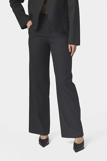 Neo Noir - Nathalie Slim Pinstripe Pants Dark Navy