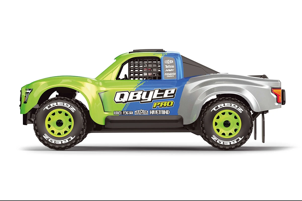 Maverick RC MV151203 QByte SC Pro 1/12th SC Truck - Fluoro Green - 3