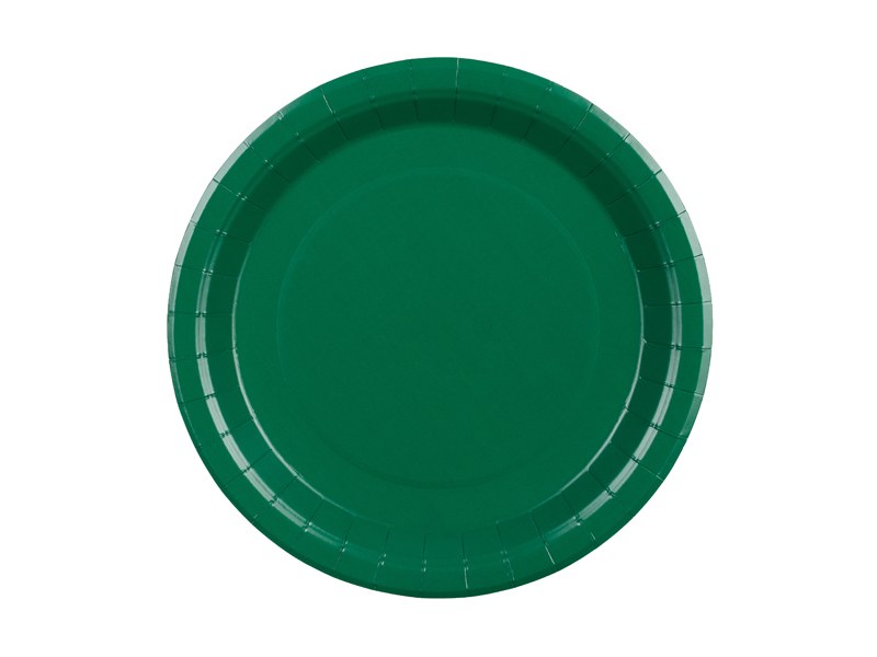 Mörkgröna papptallrikar 23 cm 6-pack