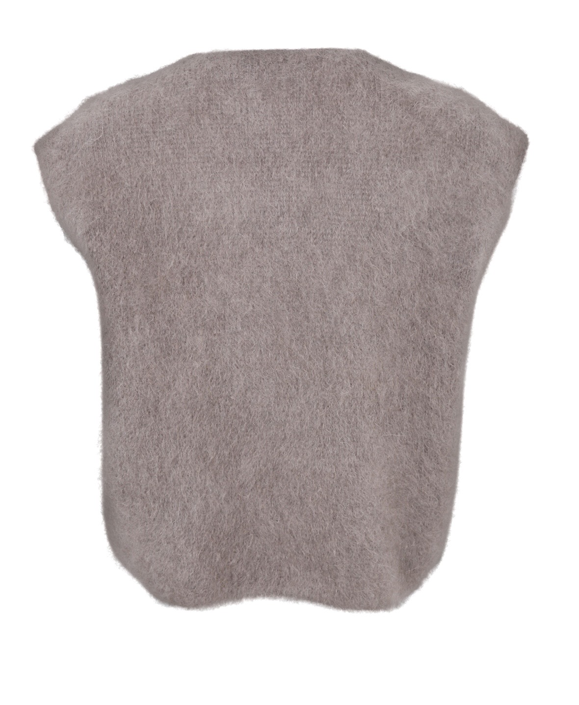 BJOERK knitted v-neck vest - Taupe - 4