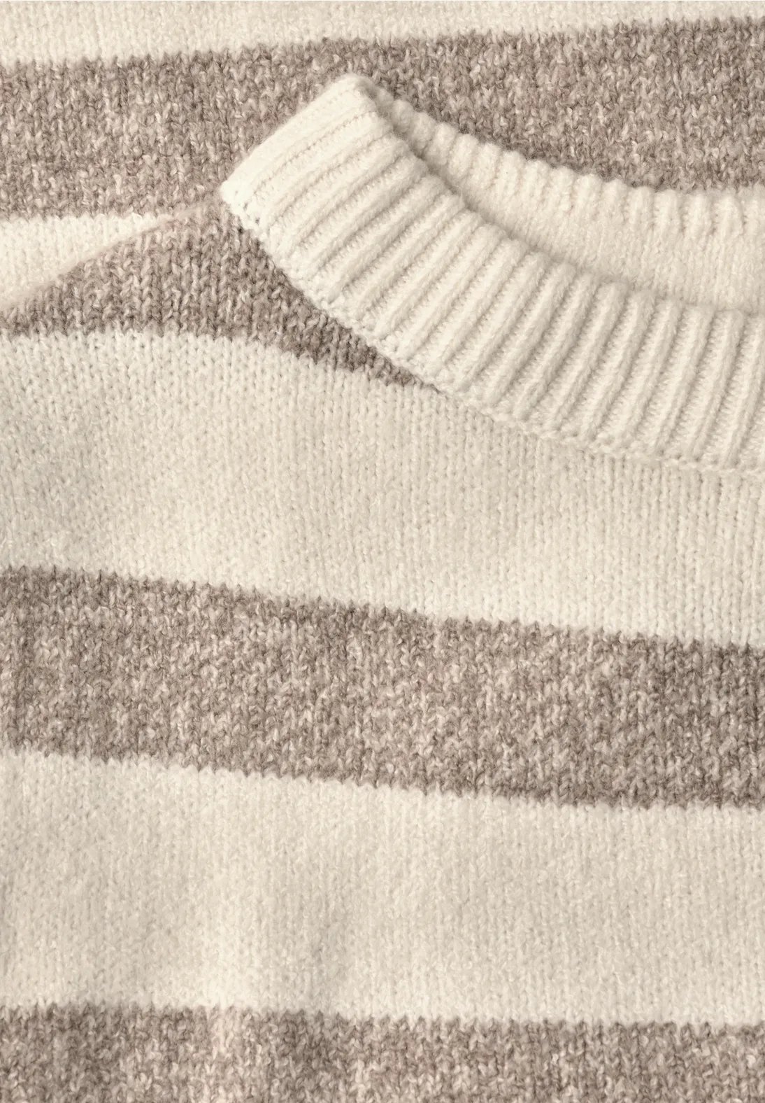 LTD QR Cosy Striped Sweater - Pure Berige - Street One - 6