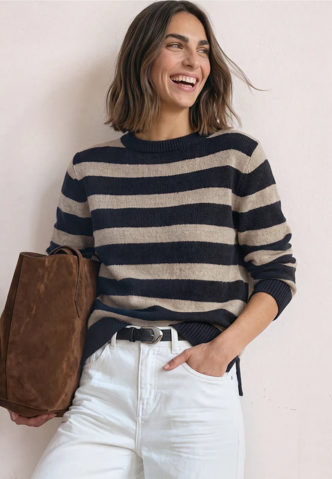 LTD QR Cosy Striped Sweater - Indigo Night Blue - Street One