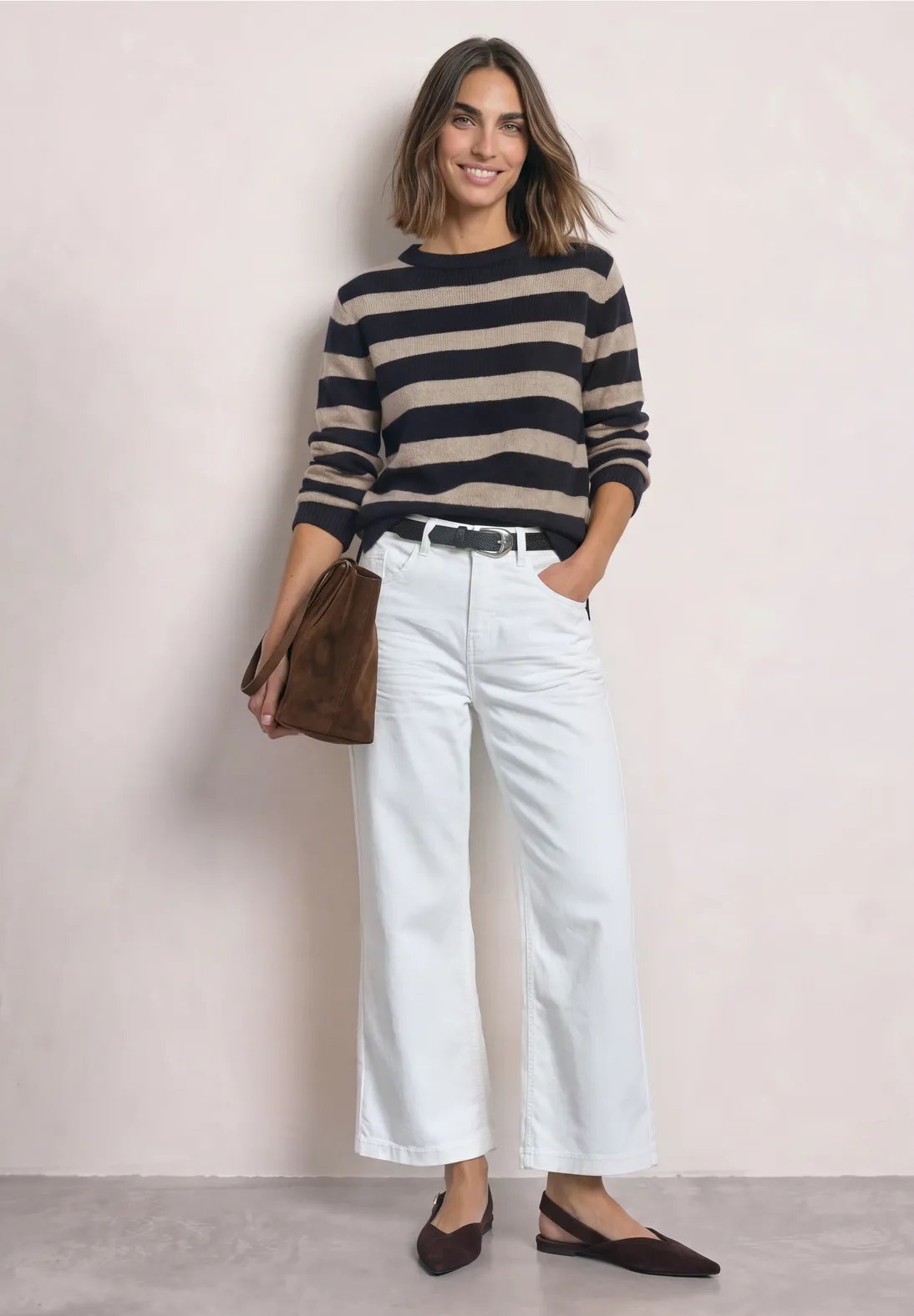 LTD QR Cosy Striped Sweater - Indigo Night Blue - Street One - 3