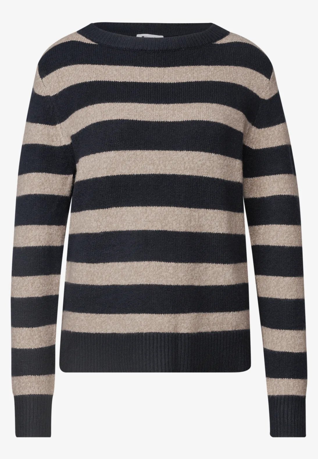 LTD QR Cosy Striped Sweater - Indigo Night Blue - Street One - 5