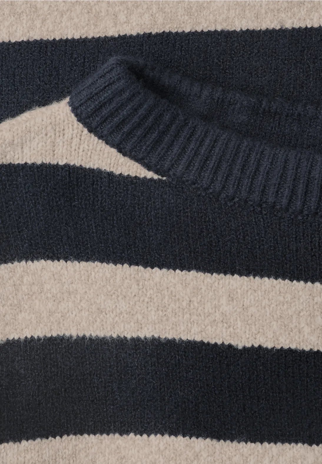 LTD QR Cosy Striped Sweater - Indigo Night Blue - Street One - 6