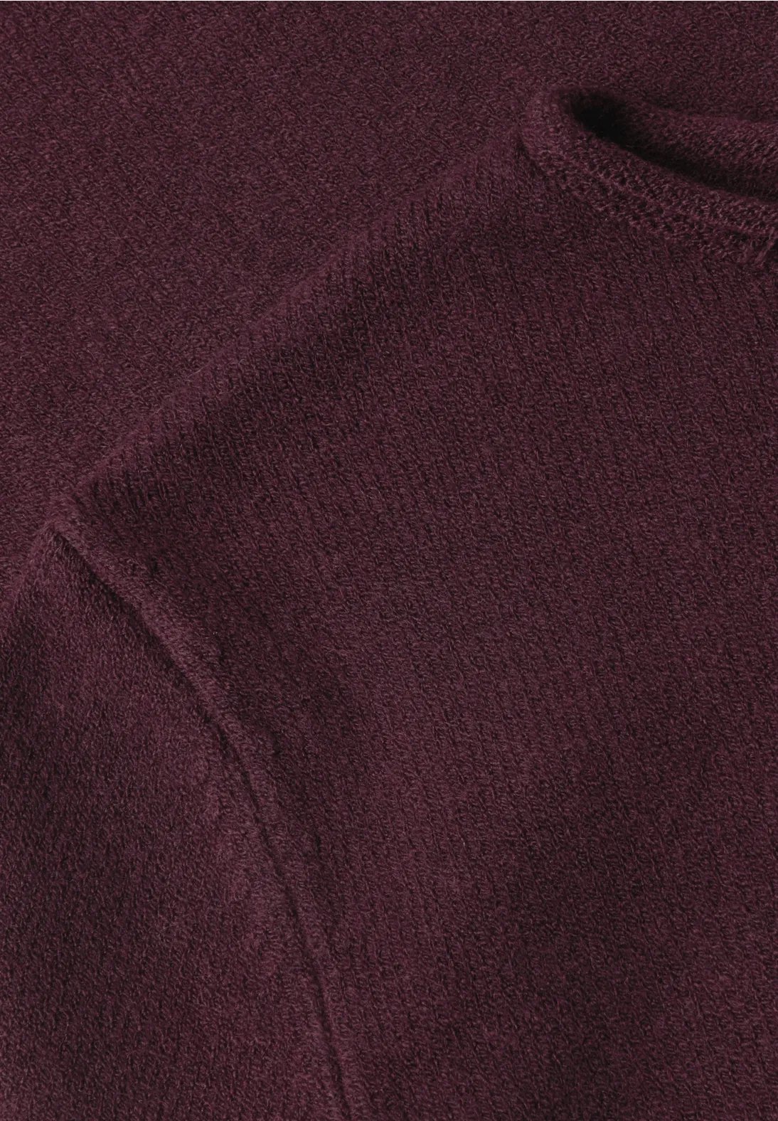 LTD QR Rolled Edge U-Boat Sweater - Rustic Rouge - Street One - 5