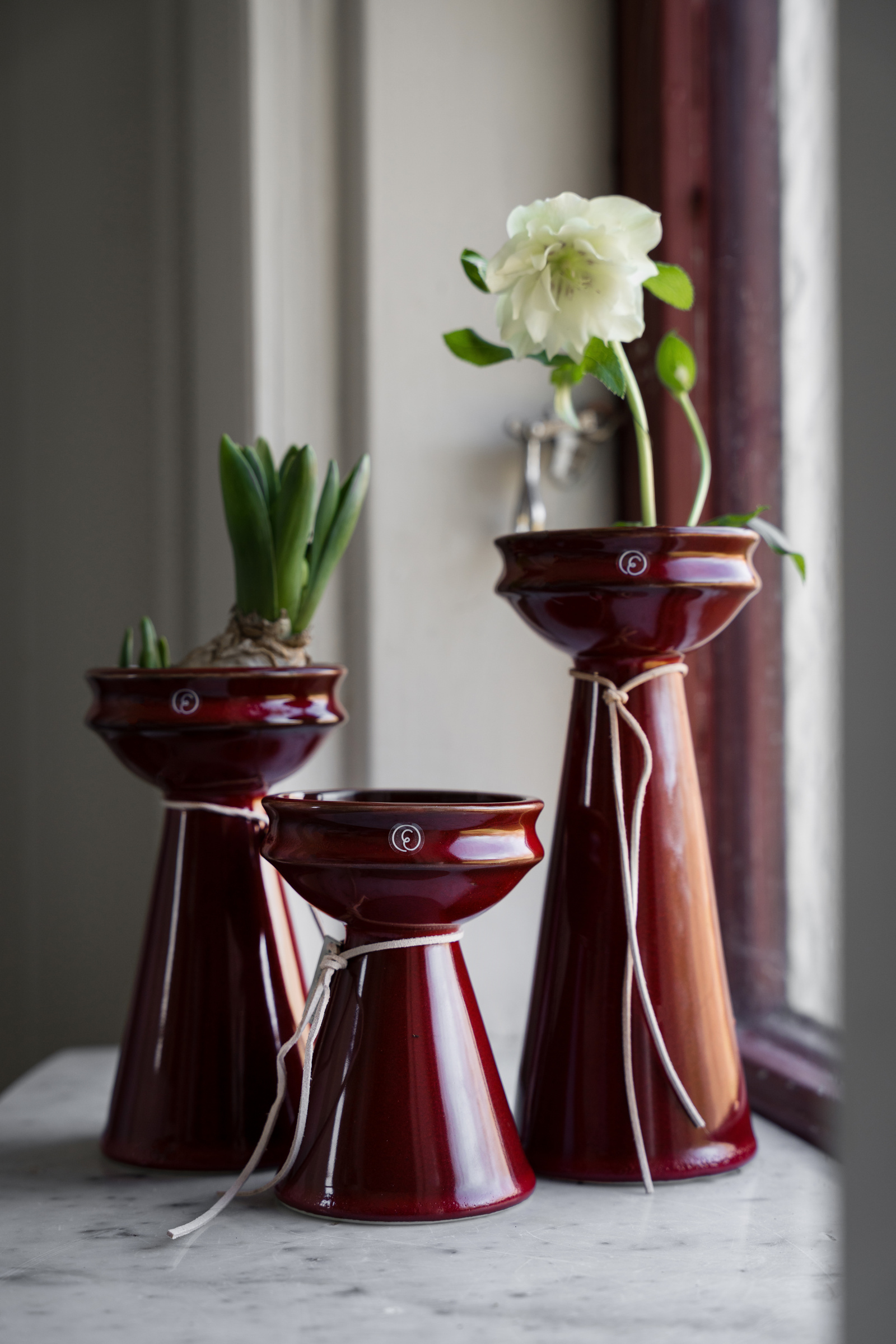 Ernst Lökvas - Hyacinth vase - Glazed stoneware - Medium