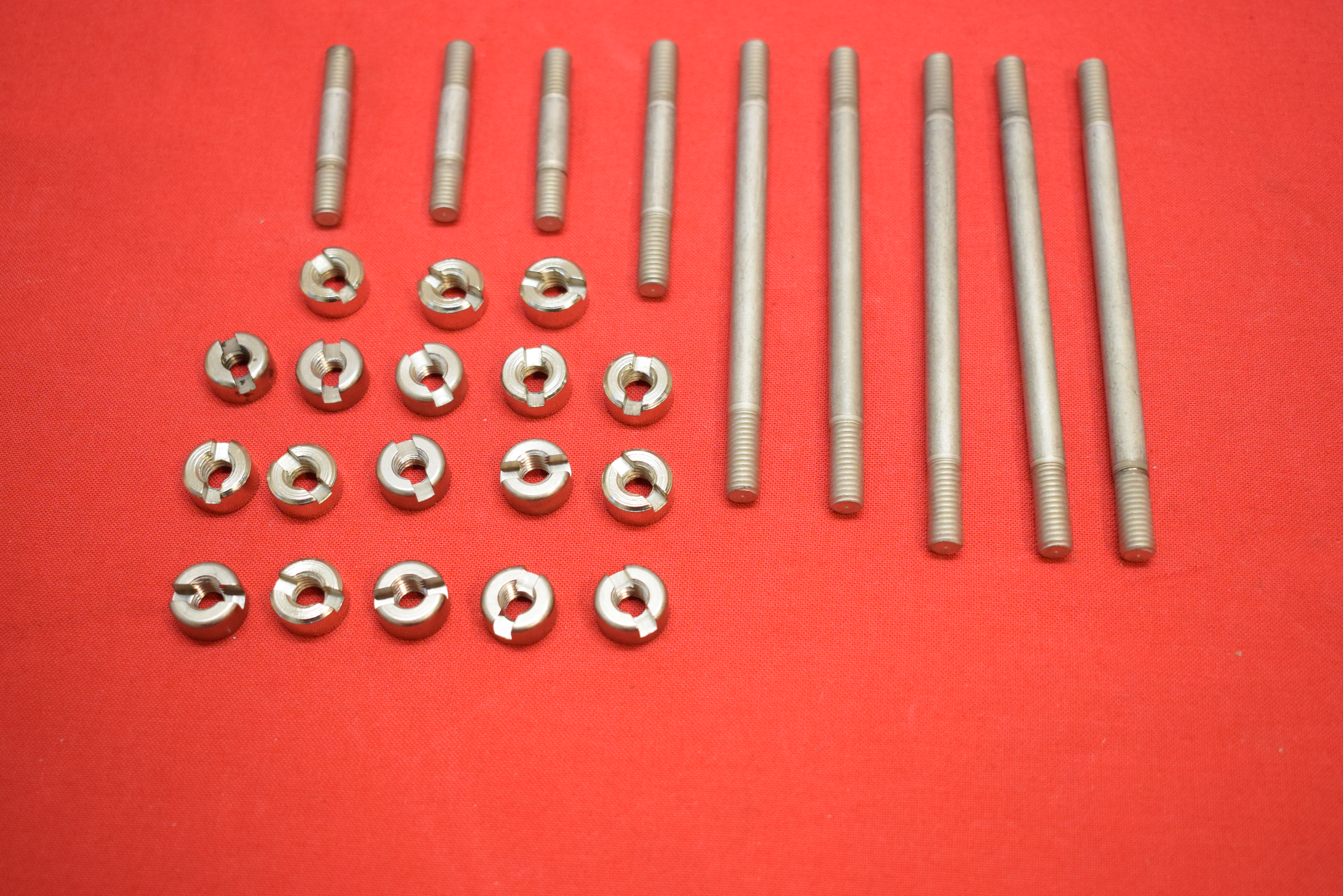 Engine Case Stud & Nut Kit, Harley J 61" 1924-29 & 74" 1921-29