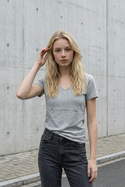 CWAida Topp - Grey Melange - Claire