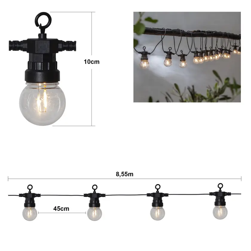 Ljusslinga Circus 20LED S 8,6m - 8