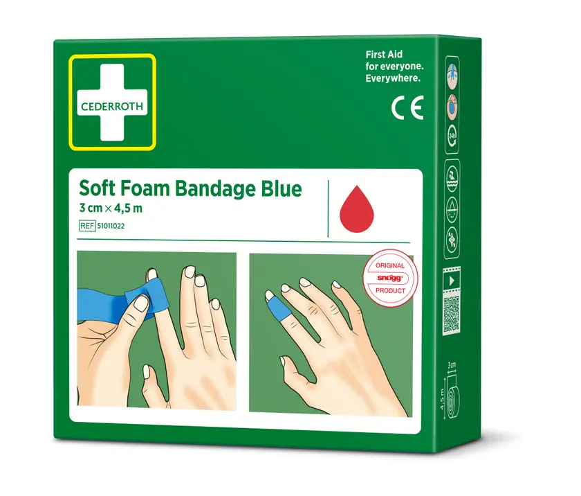 Plåster Soft Foam 3cmx4,5m Blå - 4
