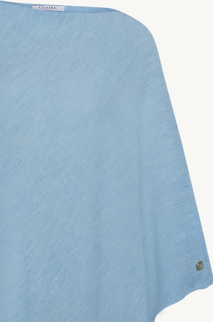 CWPaige Poncho - Icy Blue - Claire  - 3