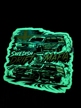 Självlysande klistermärke x Swedish drift mafia