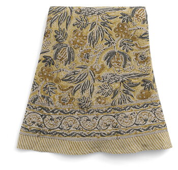 Chamois-rund linneduk-Parrot-Ochre
