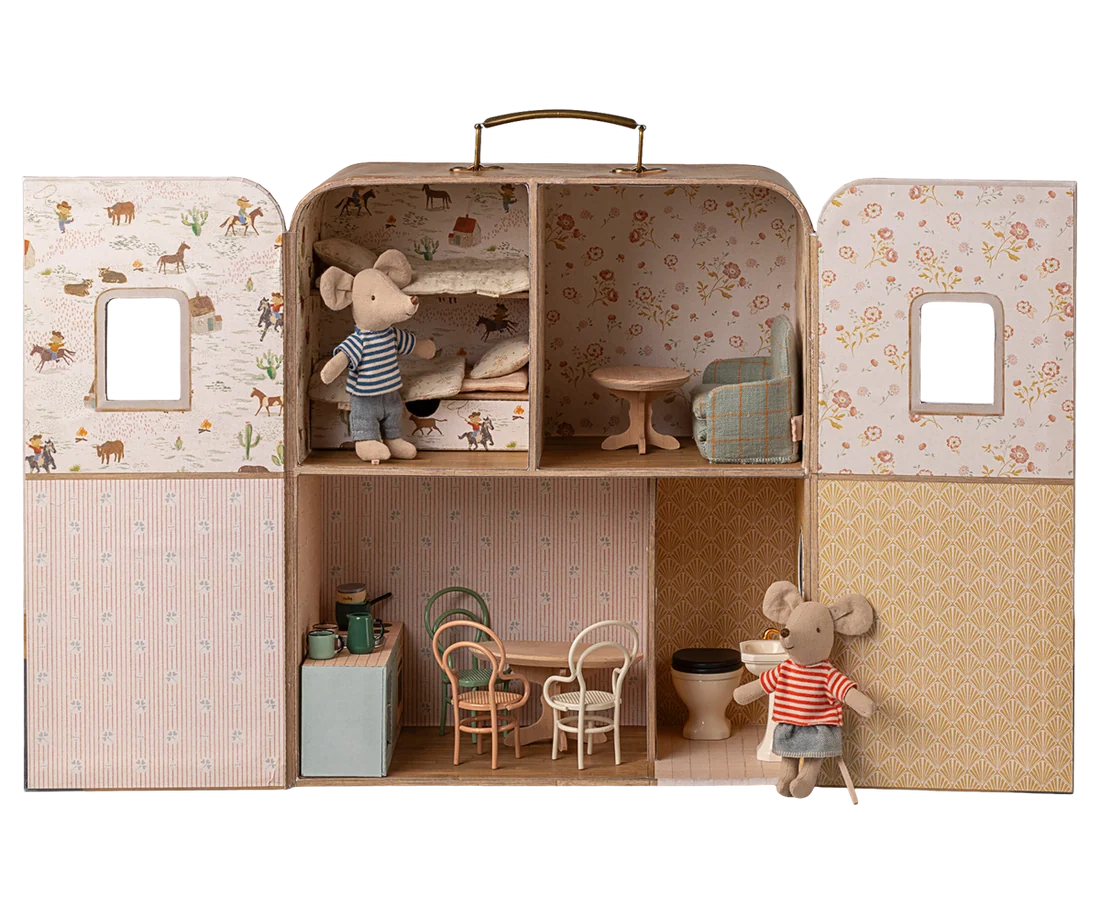 Maileg - SuitCasa, Lillasyster och lillebror mus - 5