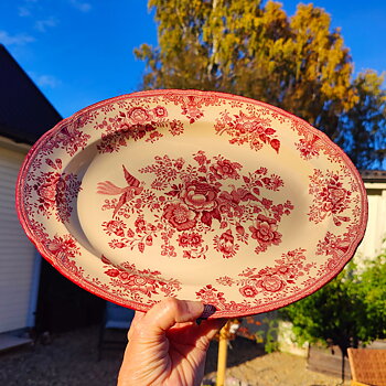 Röd Fasan serveringsfat från  Gustavsberg 