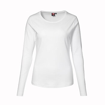T-shirt/Topp Dam, långärmad - Vit  