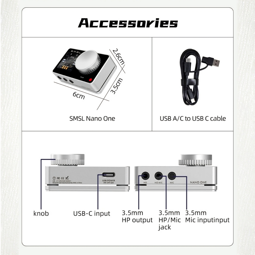 SMSL NANO ONE Gaming USB DAC & Amp Pro Esport - 15