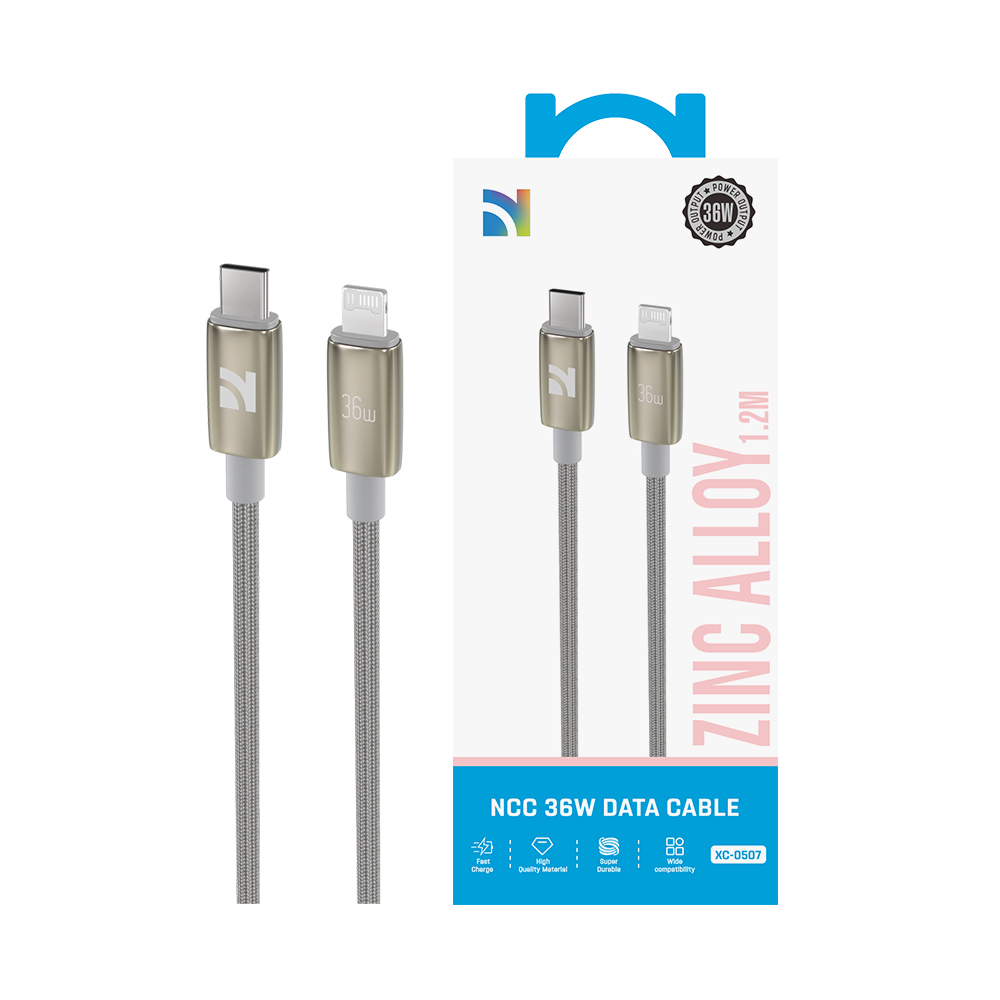 XC-0507 Cable LZ series Zinc Alloyed C TO L 36W 1.2M Pearl Nickel