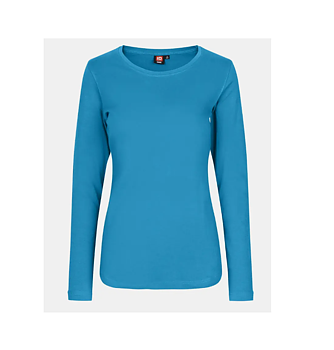 T-shirt/Topp Dam, långärmad - Turkos 