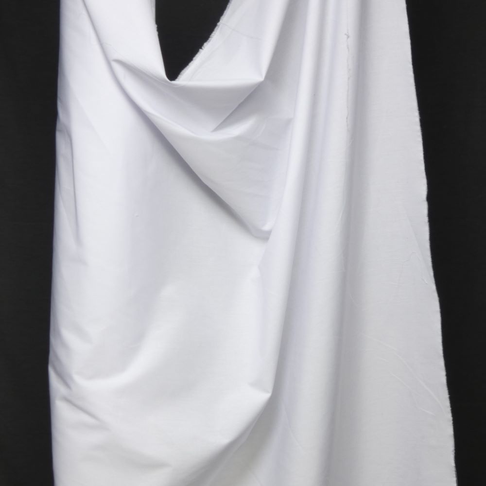 Crispy cotton popline, pure white