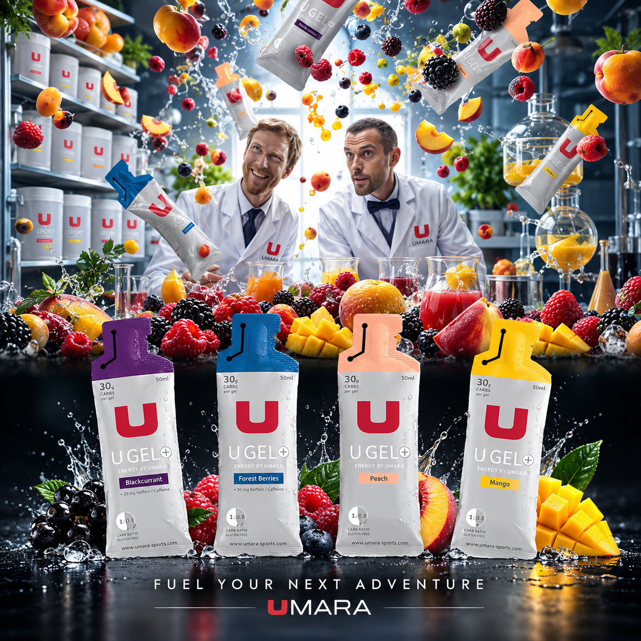 Umara U Gel (30 g Carbs) - Fruit Salad - Mix of 4 Different Flavors