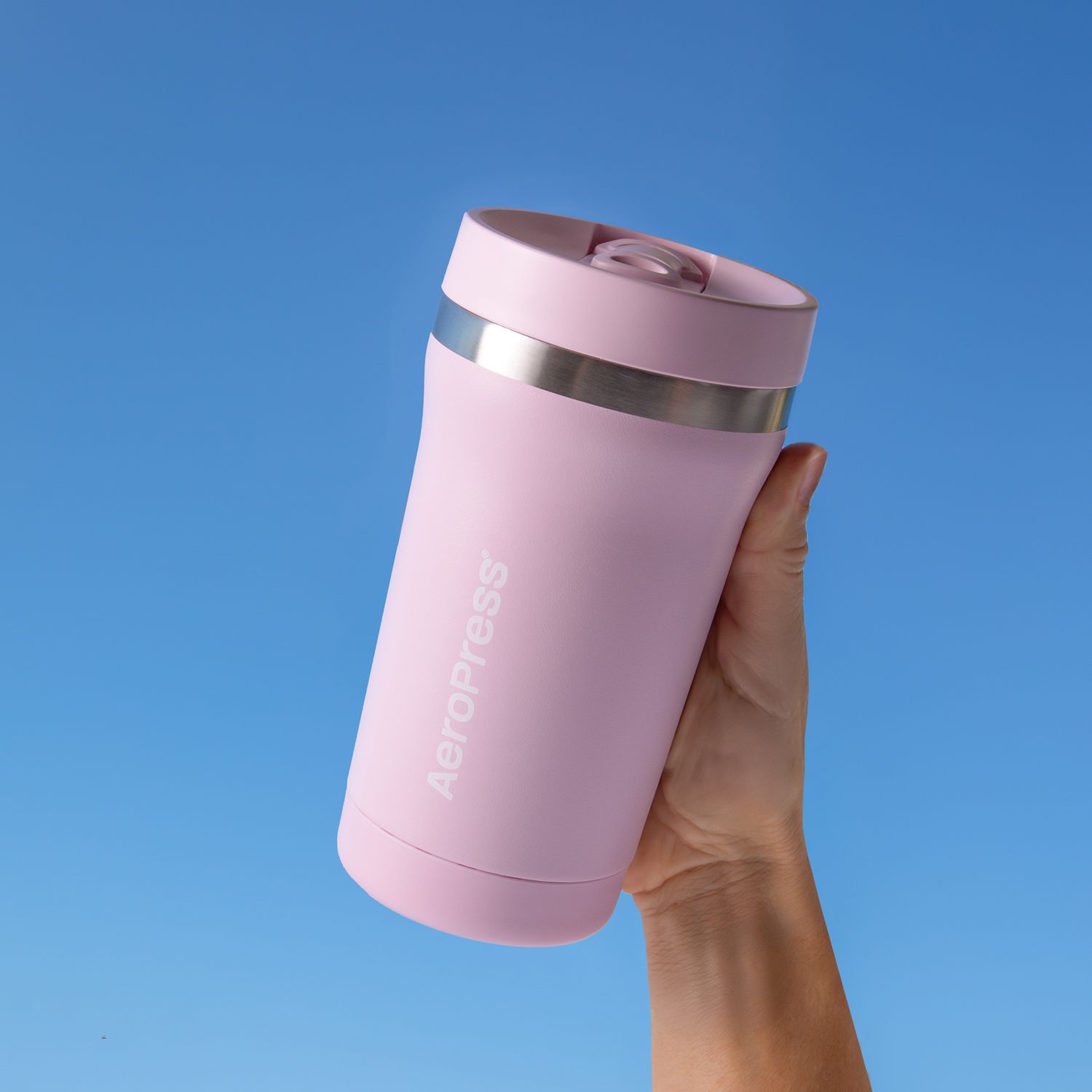 Aeropress GO PLUS - PINK - Kaffepress med behållare - 2