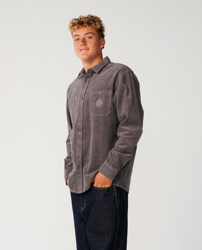 Rip Curl Premium Surf Cord Långärmad Skjorta Deep Mushroom - 2