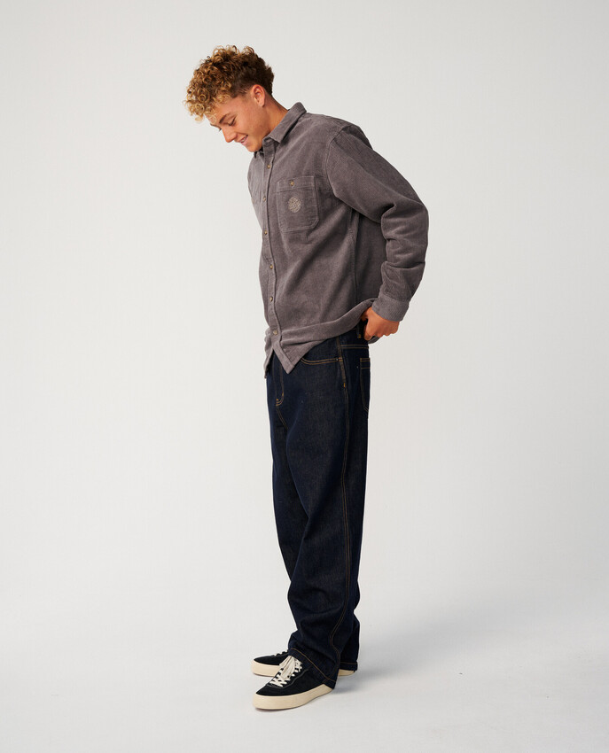 Rip Curl Premium Surf Cord Långärmad Skjorta Deep Mushroom - 4