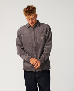 Rip Curl Premium Surf Cord Långärmad Skjorta Deep Mushroom