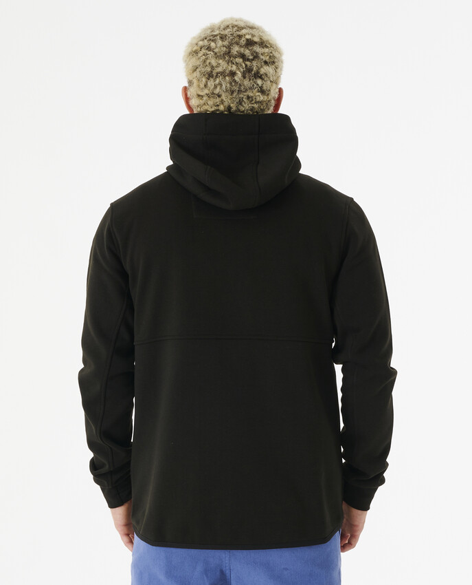 Rip Curl Departed Anti Series Fleece Hoodie Black - 3