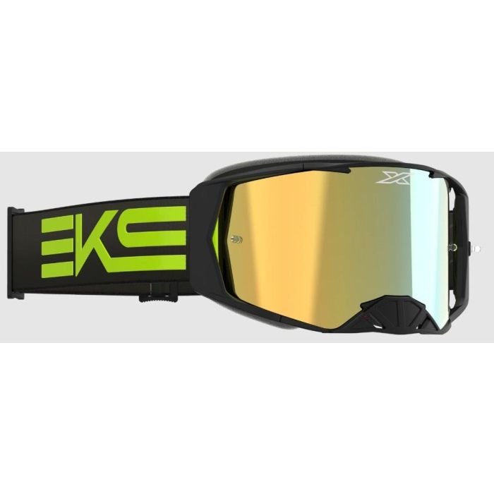 EKS Lucid Goggle, Black/Flo, Gold Mirror Lens