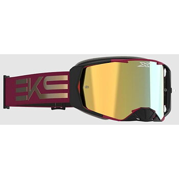 EKS Lucid Goggle, Maroon, Gold Mirror Lens