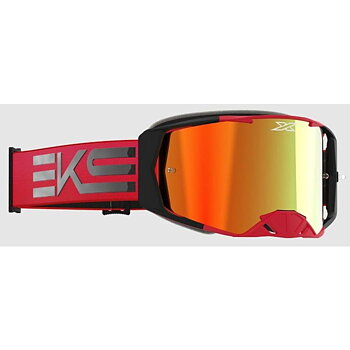 EKS Lucid Goggle, Red/Black, Red Mirror Lens
