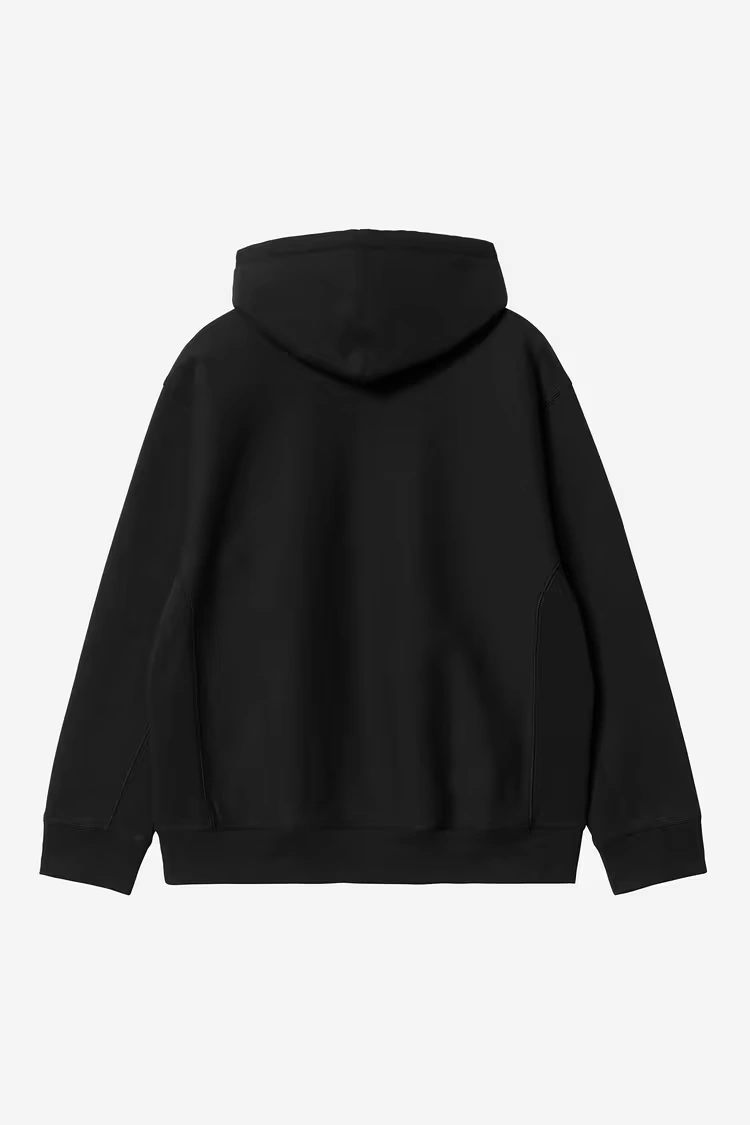 Carhartt WIP Hooded American Script Sweatshirt Black - 5