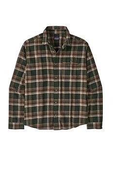 Patagonia L/S LW Fjord Flannel Shirt - Cozy Cabin: Treeline Green