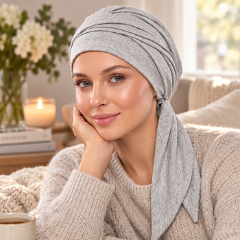 Ariette turban ljusgrå 