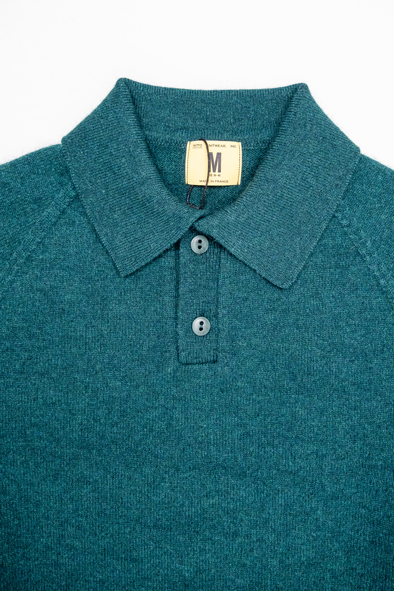Nitto Knitwear - Armen Long Sleeves Polo Green Sacramento - 2