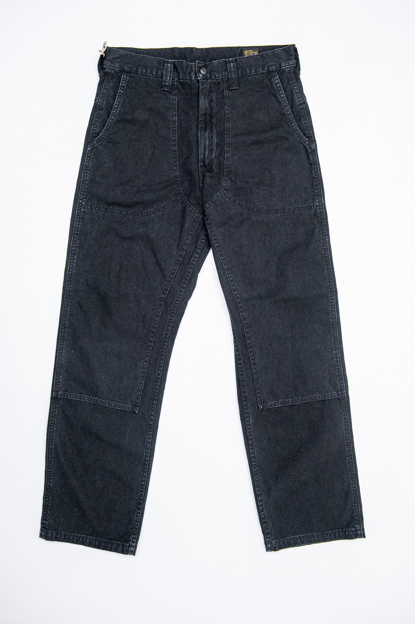 Orslow - 01-5329-61S Double Knee Canvas Work Trousers Black - 2