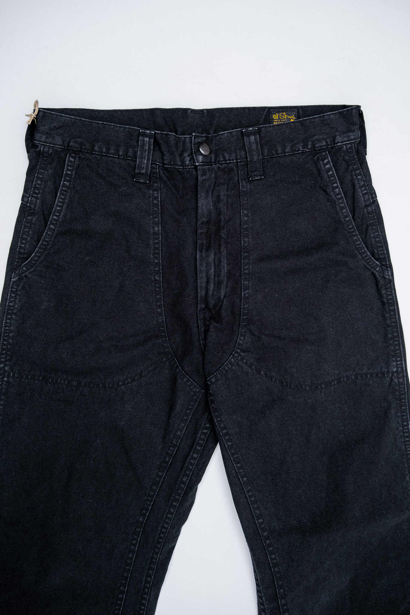 Orslow - 01-5329-61S Double Knee Canvas Work Trousers Black - 4